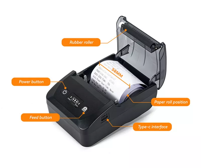 58mm Thermal Bluetooth Portable Receipt Printer